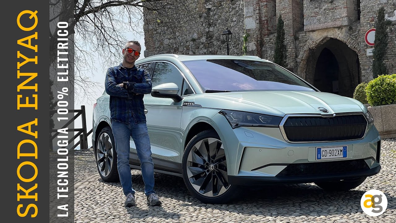 SKODA ENYAQ Test drive, tecnologia, autonomia del SUV ELETTRICO