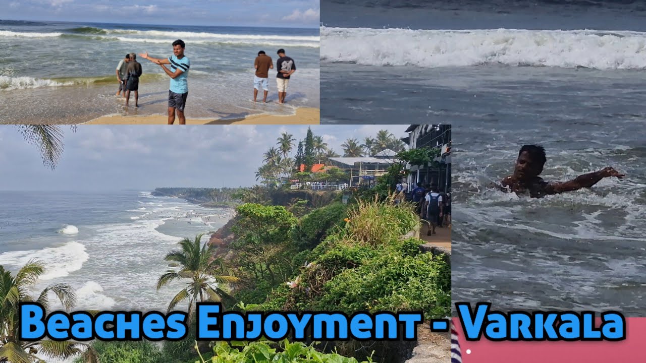 Varkala Cliff Kerala | Papanasam Beach to Black Sand Beach Adventure #varkala