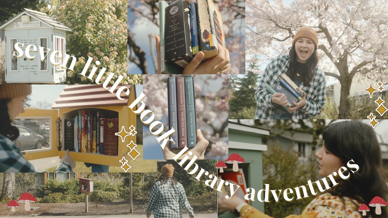 📚🌸 going exploring for books: I went to 7 little free library boxes 🌸📚