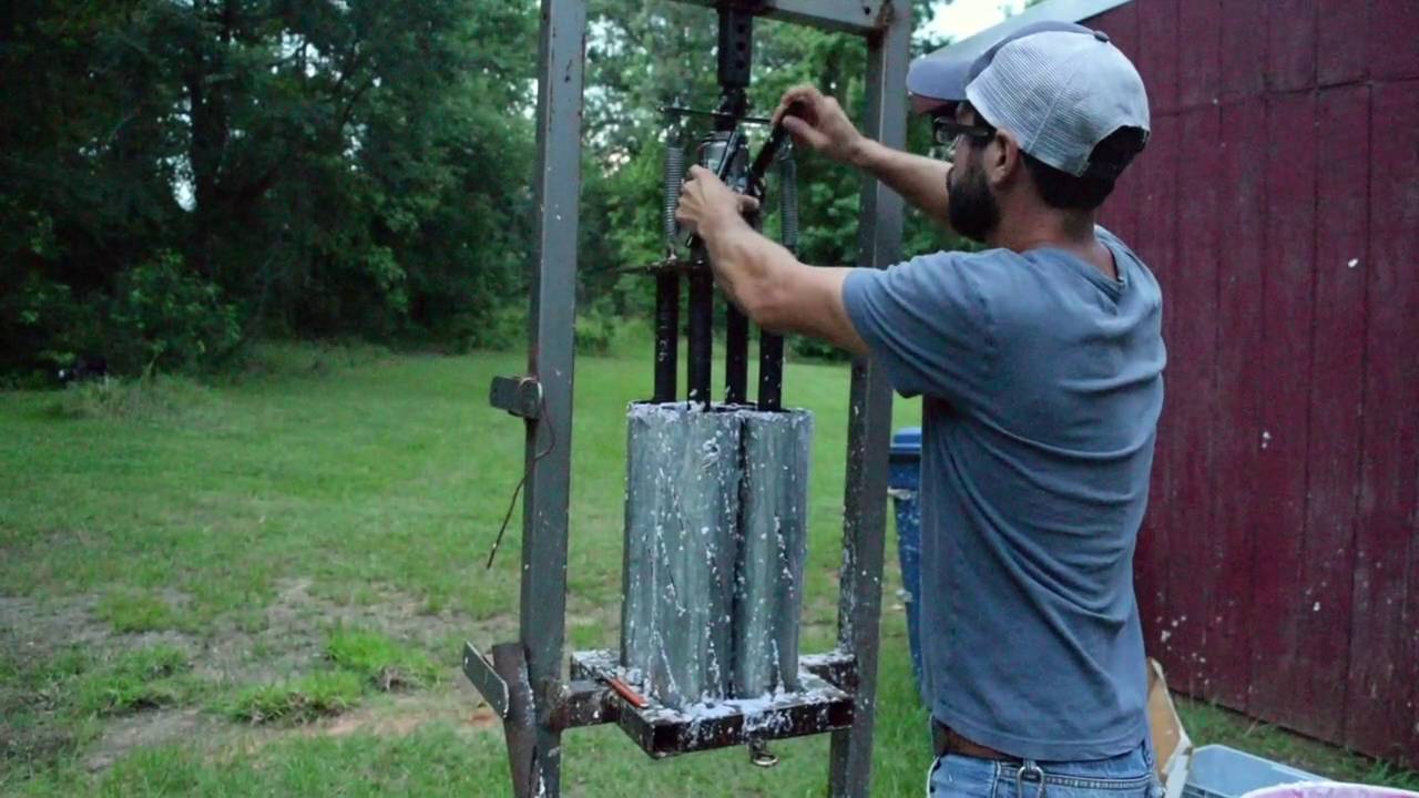 Homemade Paper Log Press