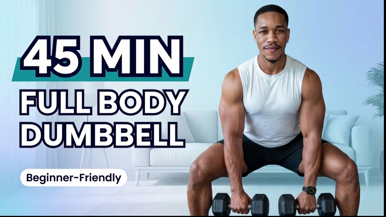 Full Body Dumbbell Workout 45 Min | Build Strength From Home