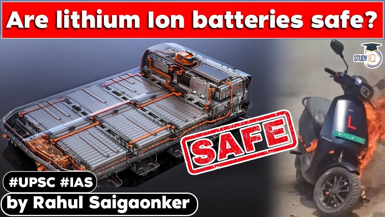 Ola bike battery bursts. How lithium ion batteries work? Are they safe? | Electric Vehicle | UPSC