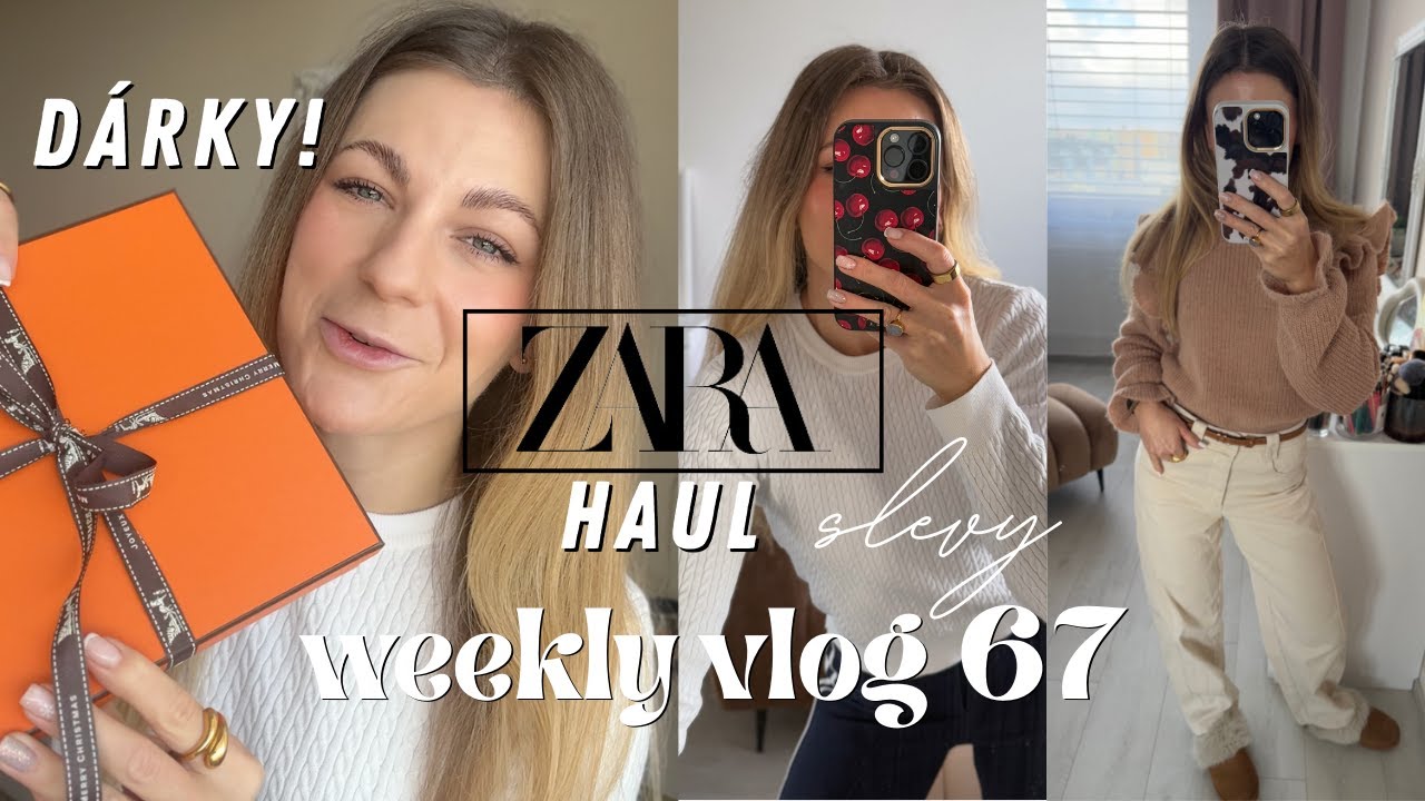 Co jsem dostala k Vánocům 🎅🏼, dárky, slevy, manifestace, líčení, ZARA haul: weekly vlog 67 ♥️