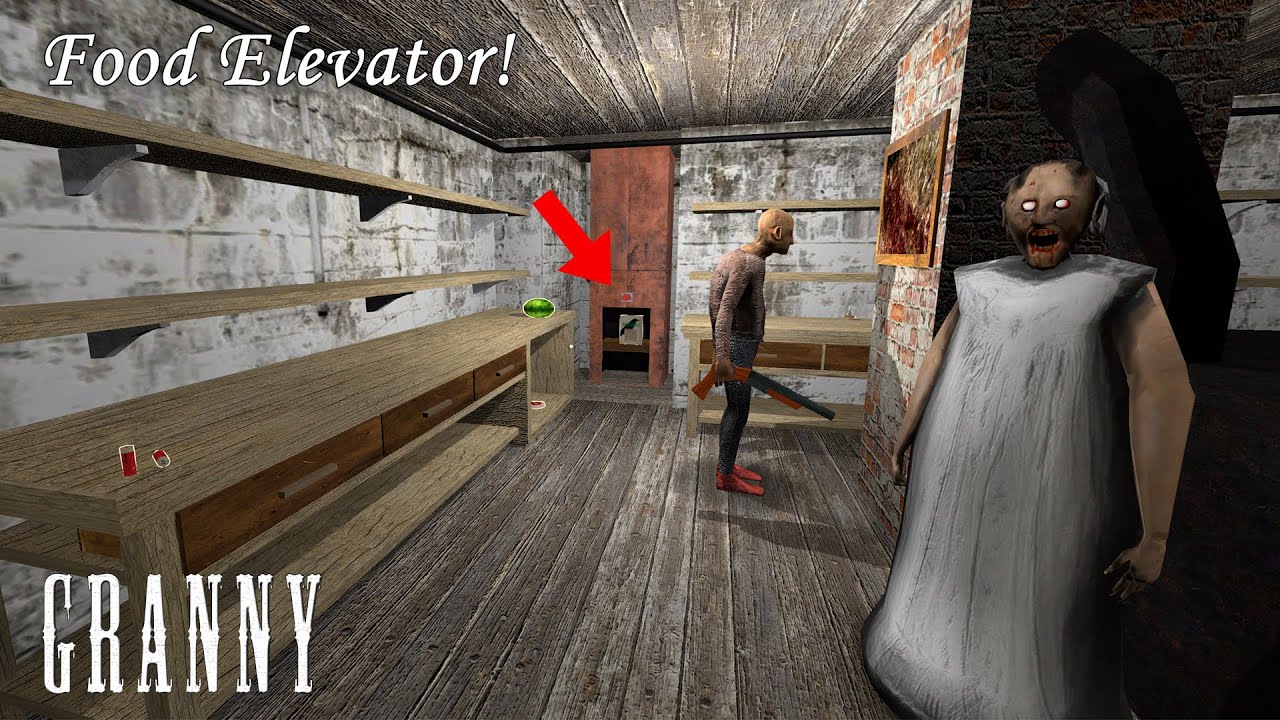 Granny Recaptured UPDATE - The Food Elevator ADDED in Granny's House FUNNY Shortcut!