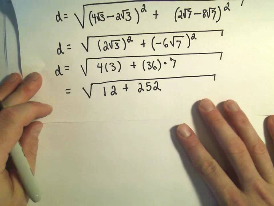 The Distance Formula and Finding the Distance Between Two Points - Example 2