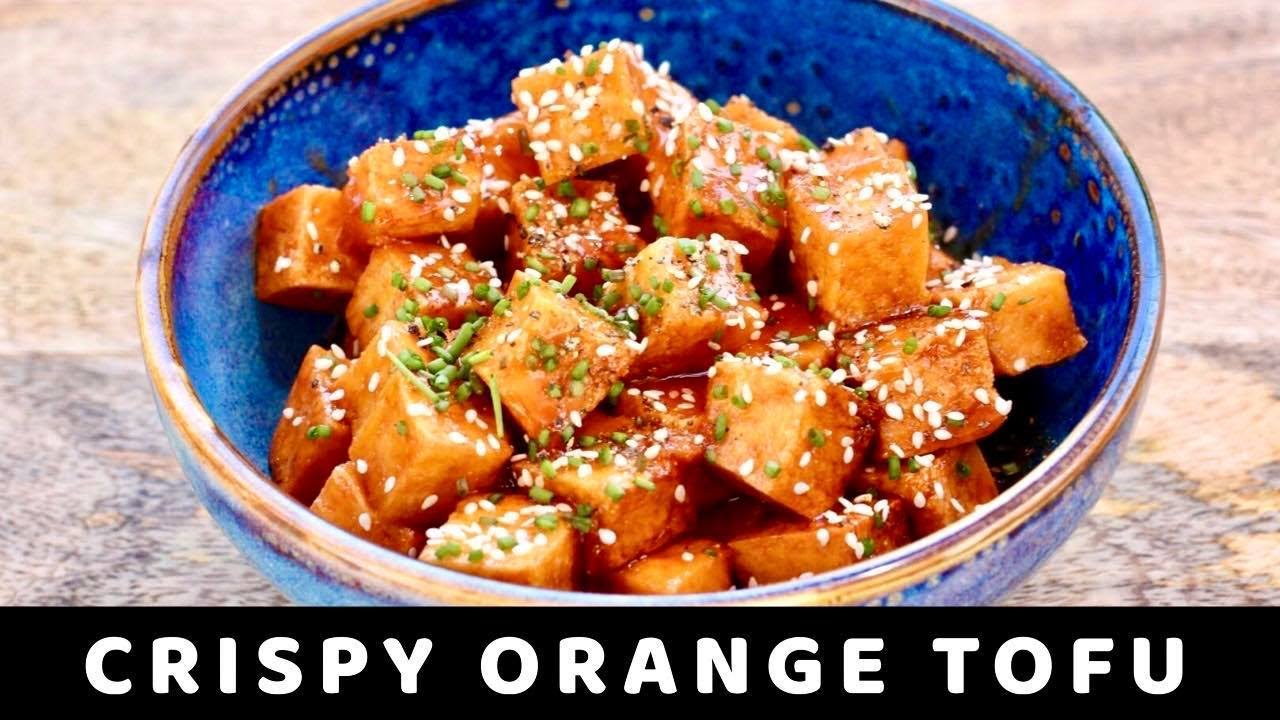 CRISPY ORANGE TOFU | Frey and Maria