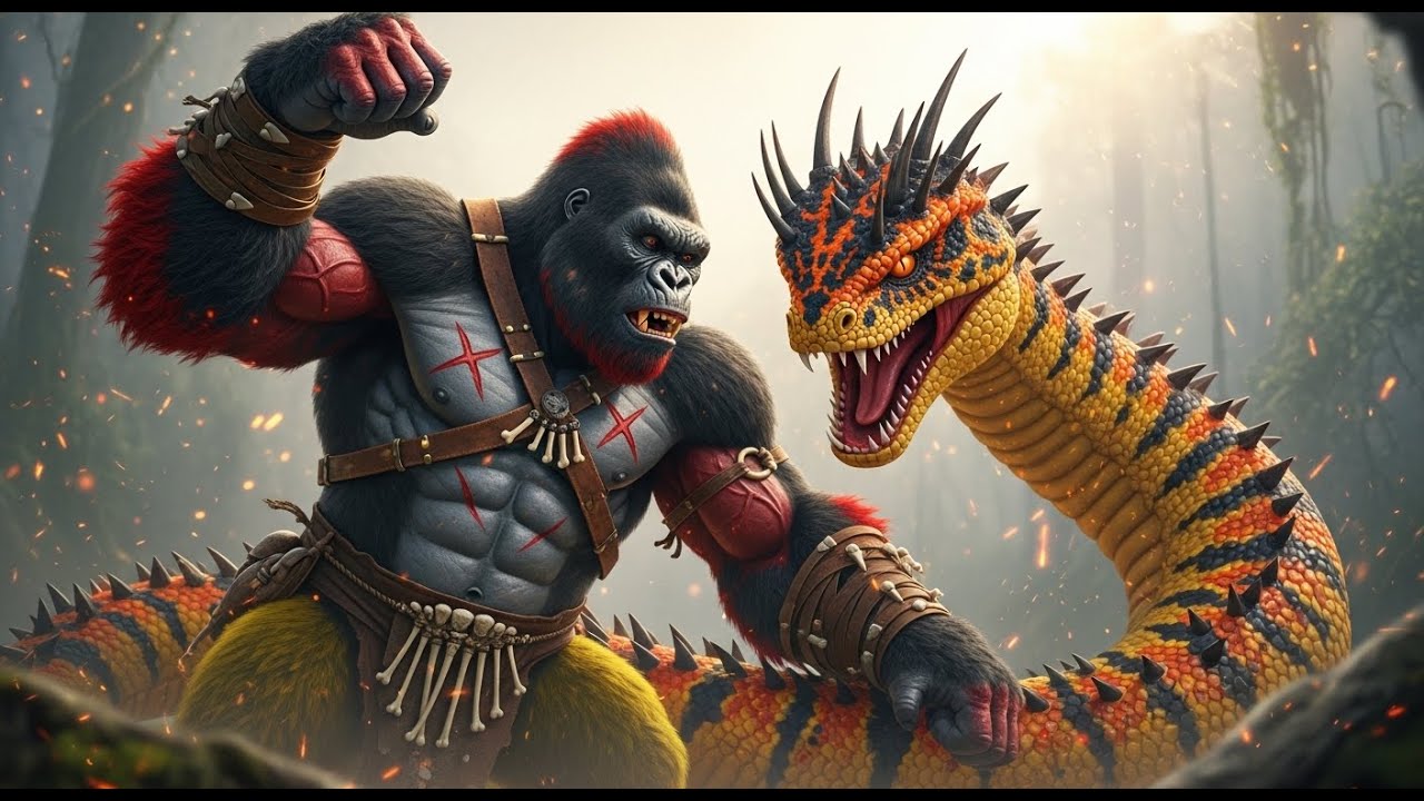 King Kong vs  Flying Dinosaur vs  Titanoboa A classic battle