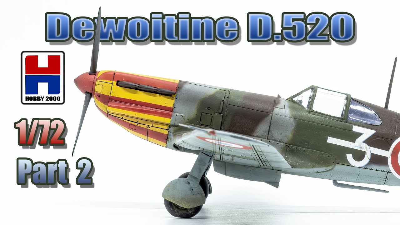 Сборка модели Dewoitine D.520 1/72 Hobby 2000 часть-2/Building Dewoitine D.520 1/72 Hobby2000 Part-2