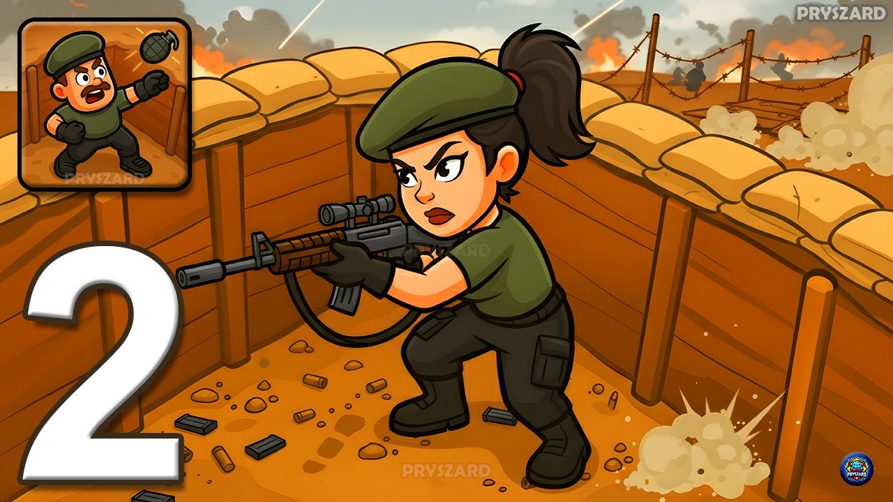 Trench Wars - Gameplay Walkthrough Part 2 - Army Troops Trench Commander (iOS, Android)