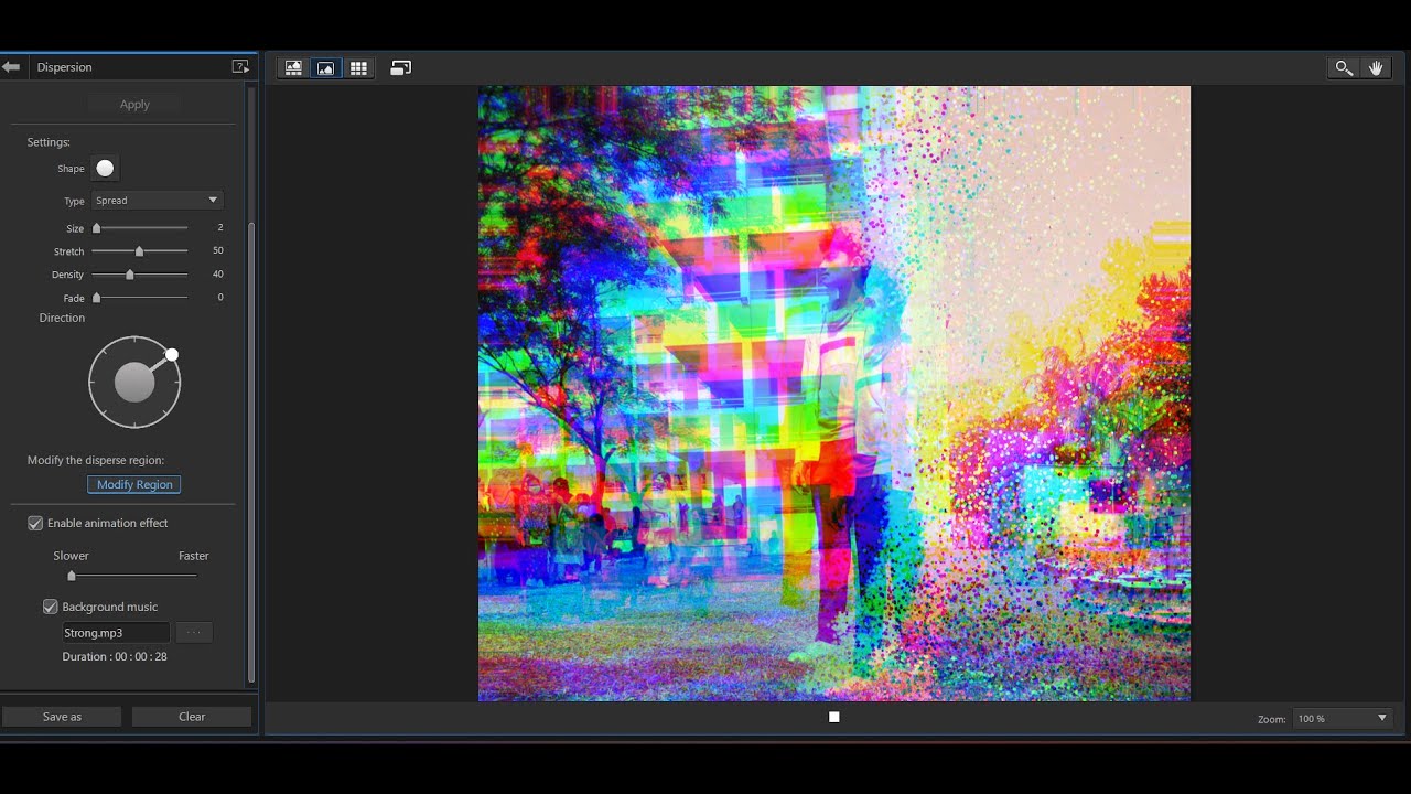 How to use Dispersion Effect In CyberLink ColourDirector/PowerDirector