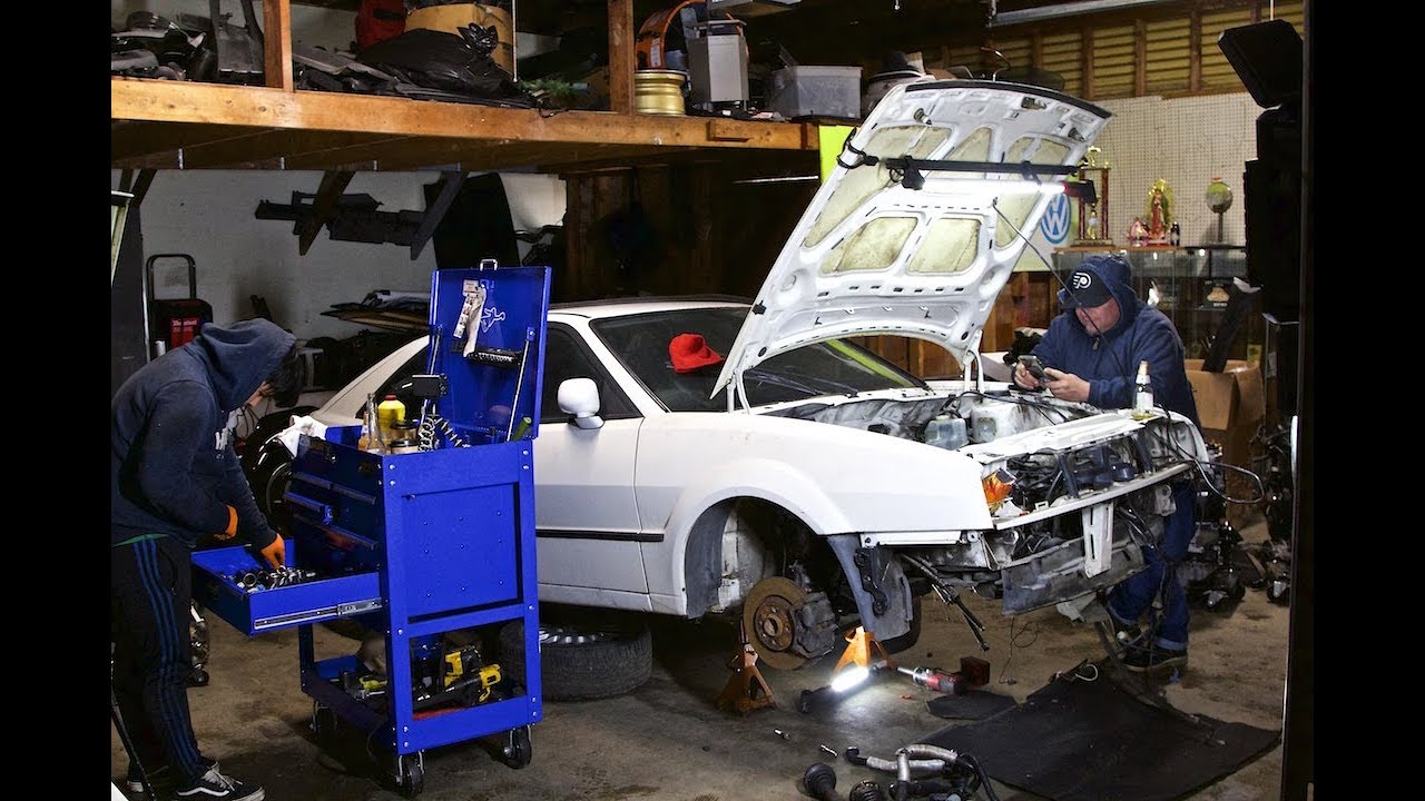 Передняя опора двигателя CORRADO SWAP VR6 3.2 и пластина блокировки рециркуляции ОГ ***Часть 4***