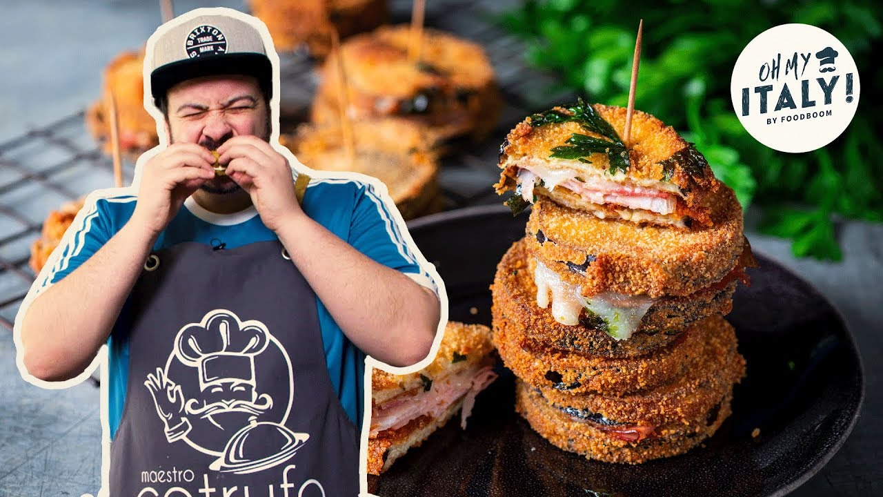 Auberginen-Burger mit Provolone und Prosciutto 🍆🍔