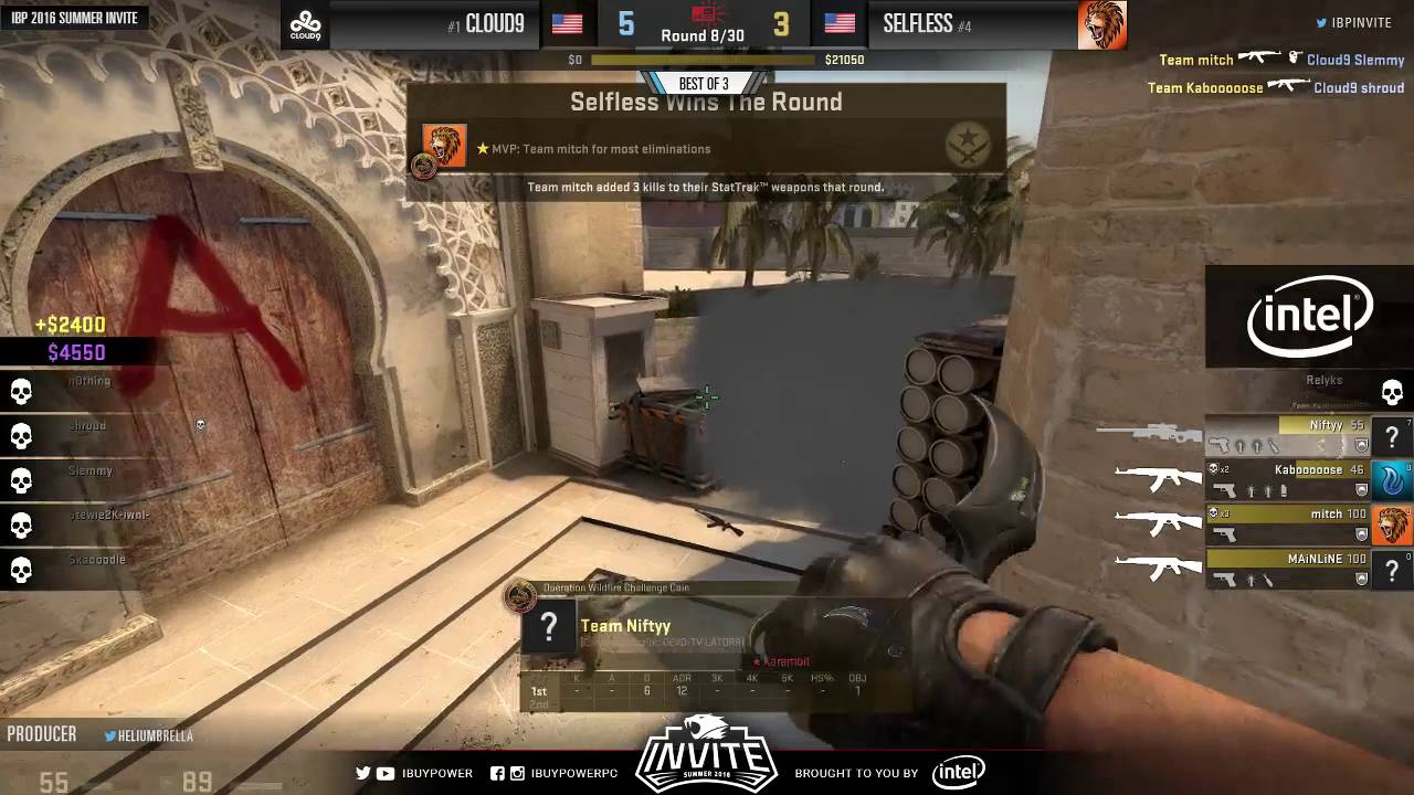 IBP Invite Summer CS:GO 2016 - Cloud9 vs Selfless - Semi Final - Map 2