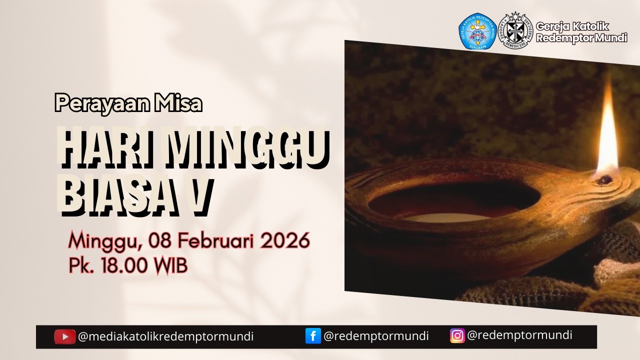 Perayaan Misa | Hari Minggu Biasa V | 08 Februari 2026 | 18.00 WIB