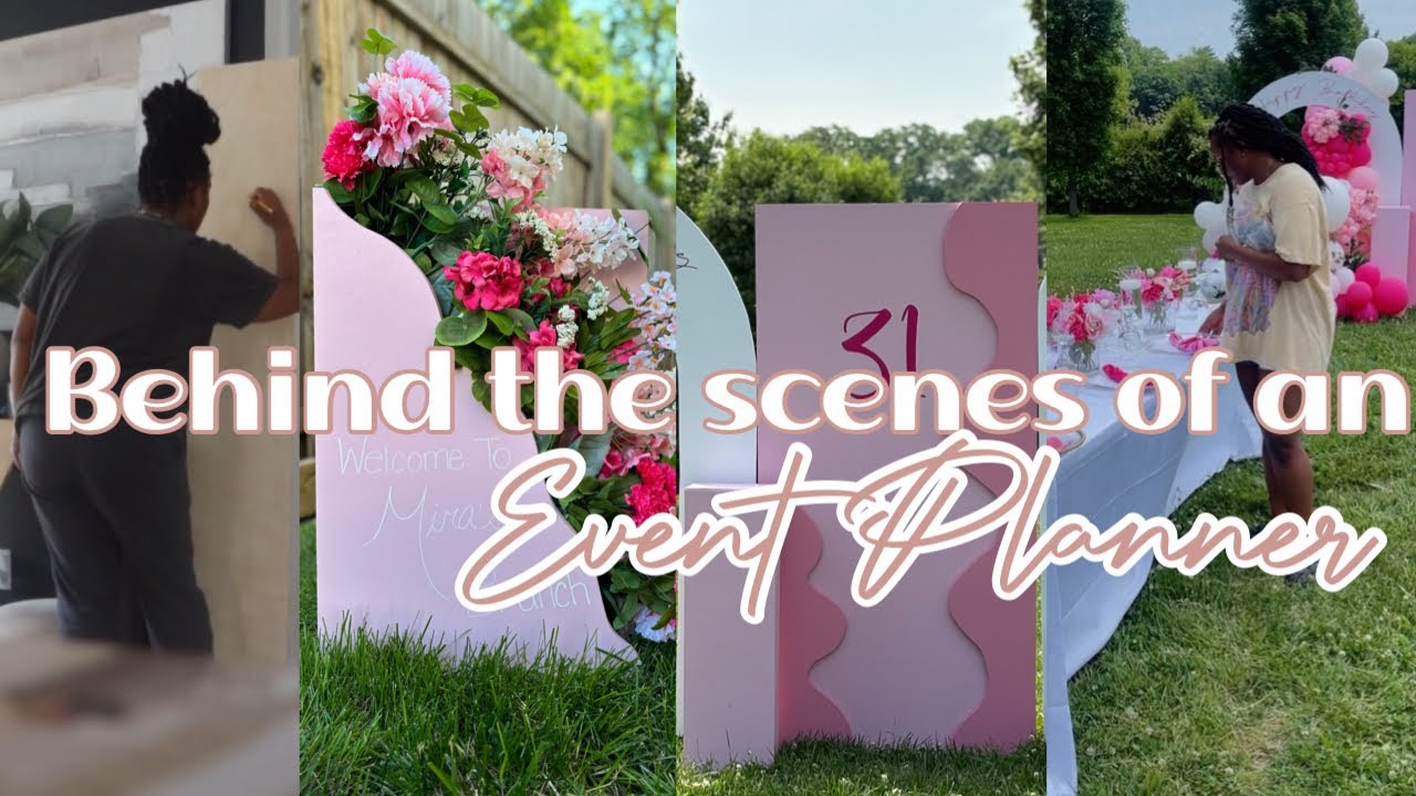 EVENT PLANNER VLOG| DIY Flower Box Welcome Sign | Building A New Backdrop | BEING KIYANA