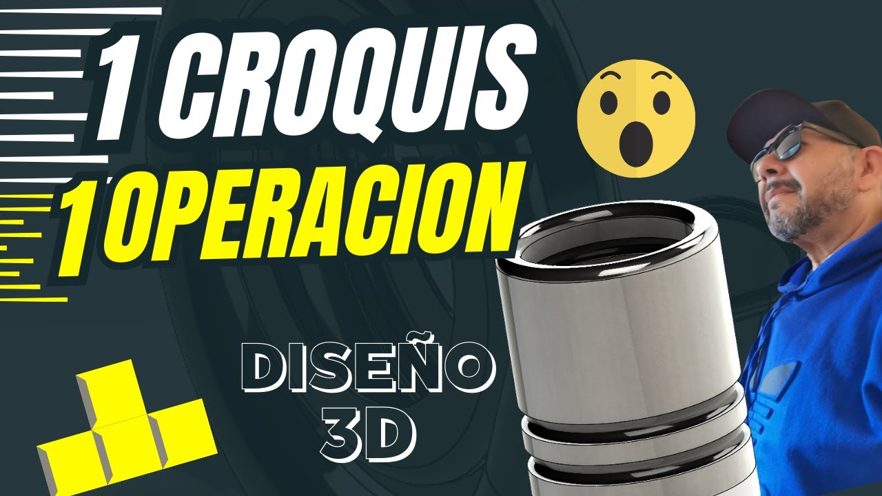 ✅Tutorial como hacer RANURA interna y externa con REVOLUCION saliente base en SOLIDWORKS👍