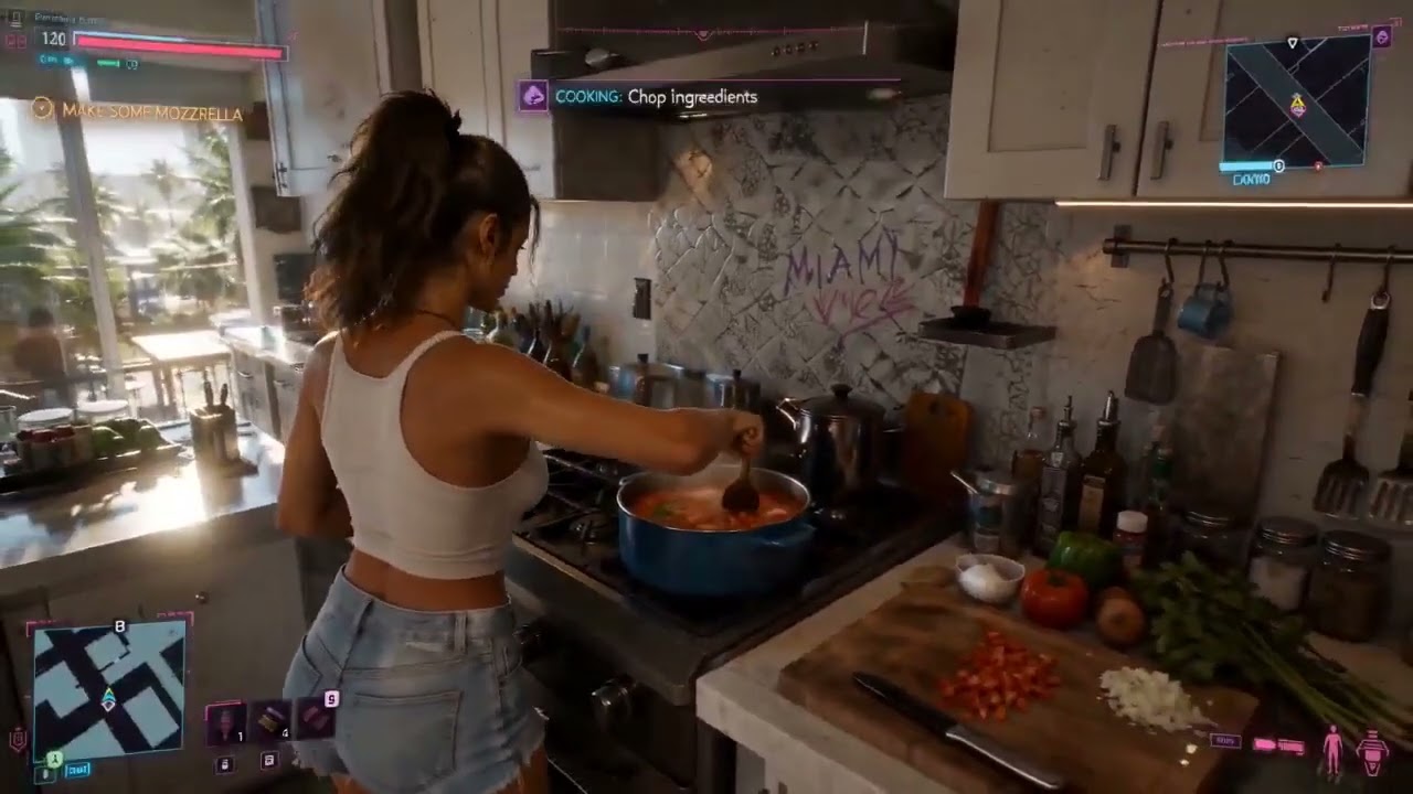 Gta 6 realistic eating food scene 