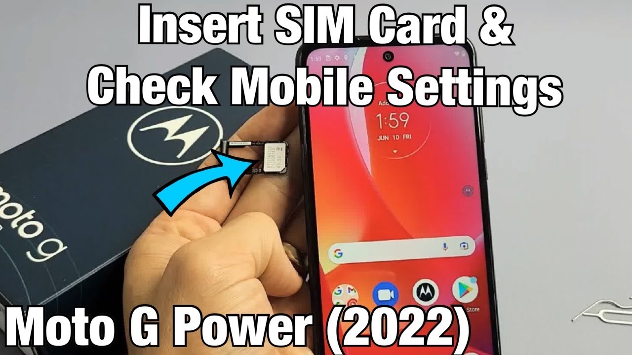 Moto G Power (2022): как вставить SIM-карту и проверить настройки мобильной связи