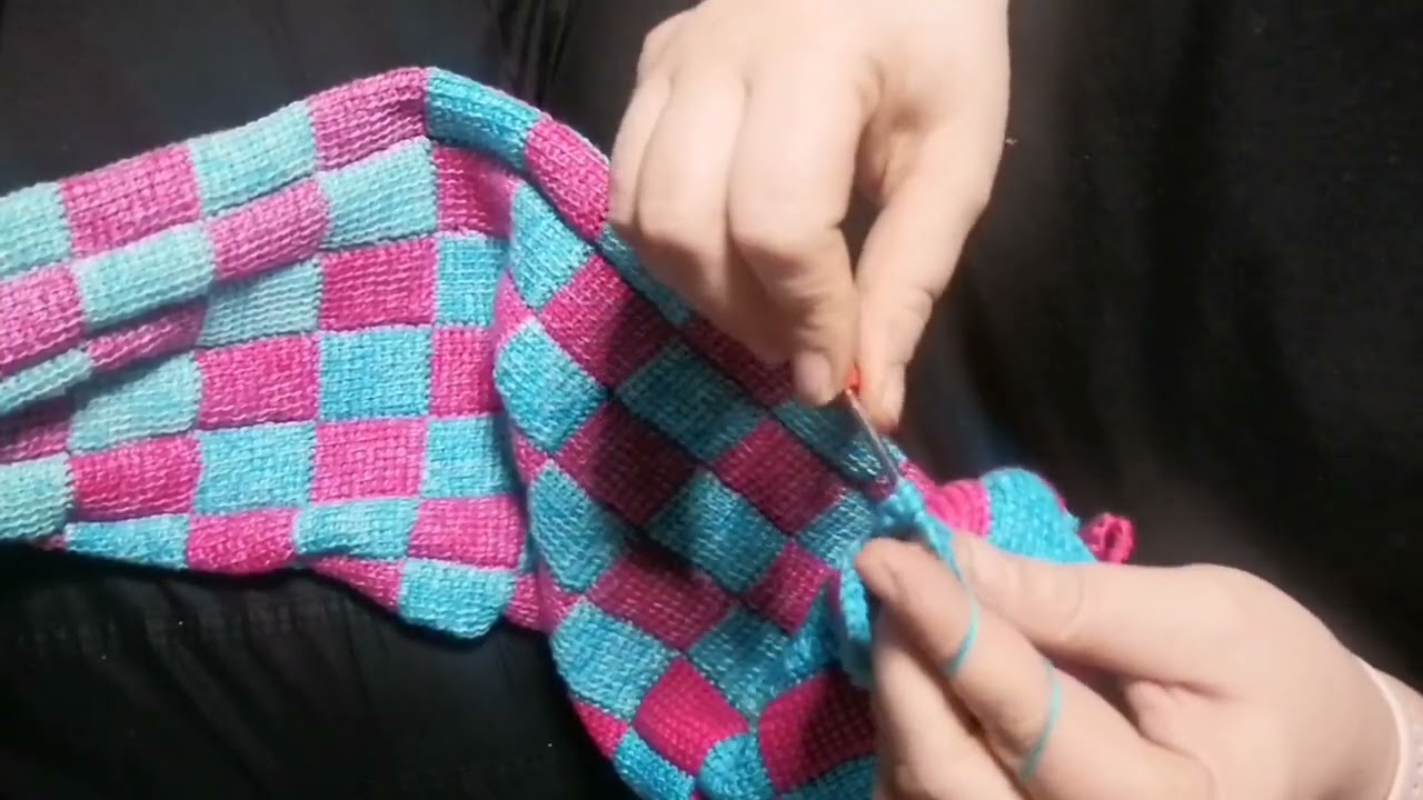Entrelac Schal häkeln und plaudern