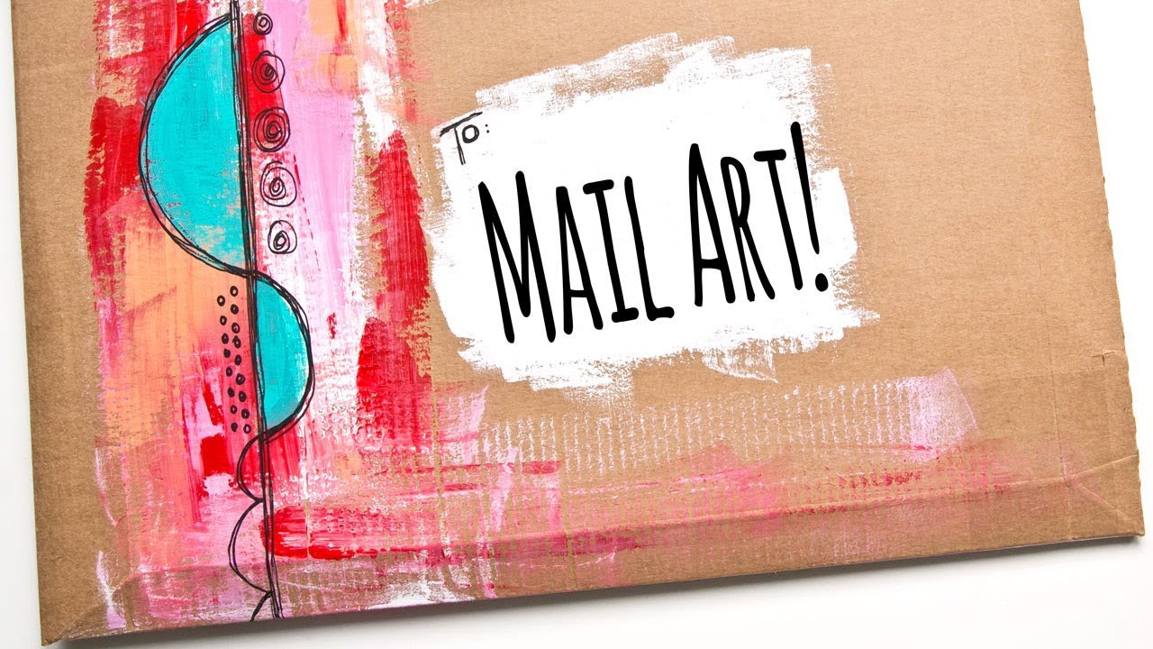 Mail Art - Abstract Acrylic Painting Envelope