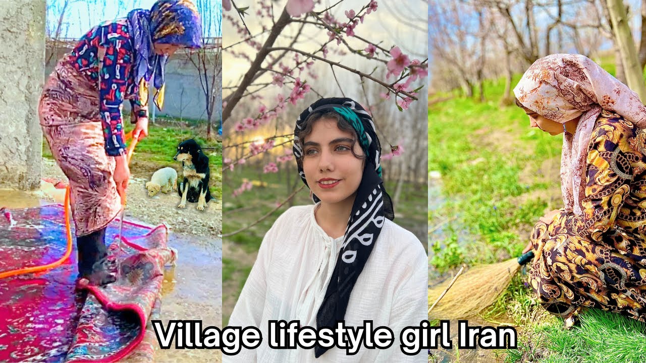 Village life in Iran| Cleaning the house for Nowruz with a beautiful village girl