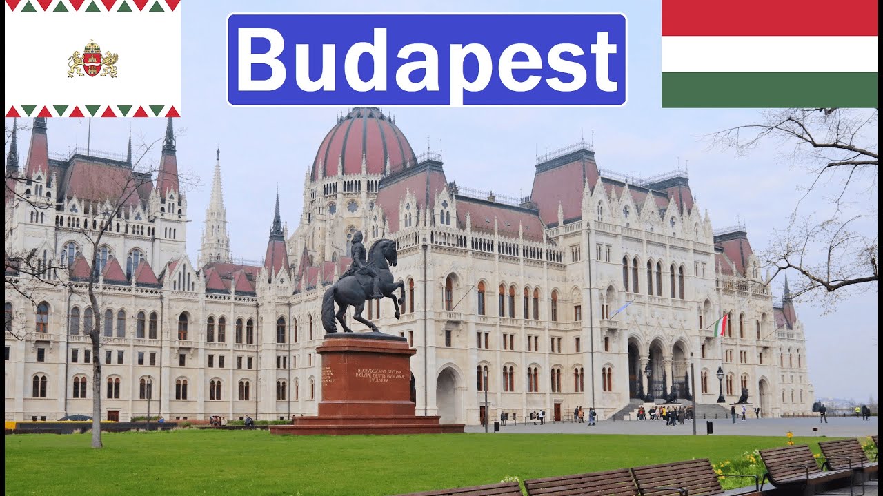 Hungary, Budapest walking near Parlament building and Pedestrian avenue 2024 [4K]