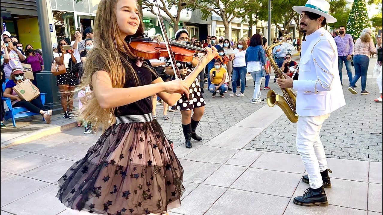 L'Amour Toujours - Karolina Protsenko (feat. Daniele Vitale) - Violin and Sax Street Performance