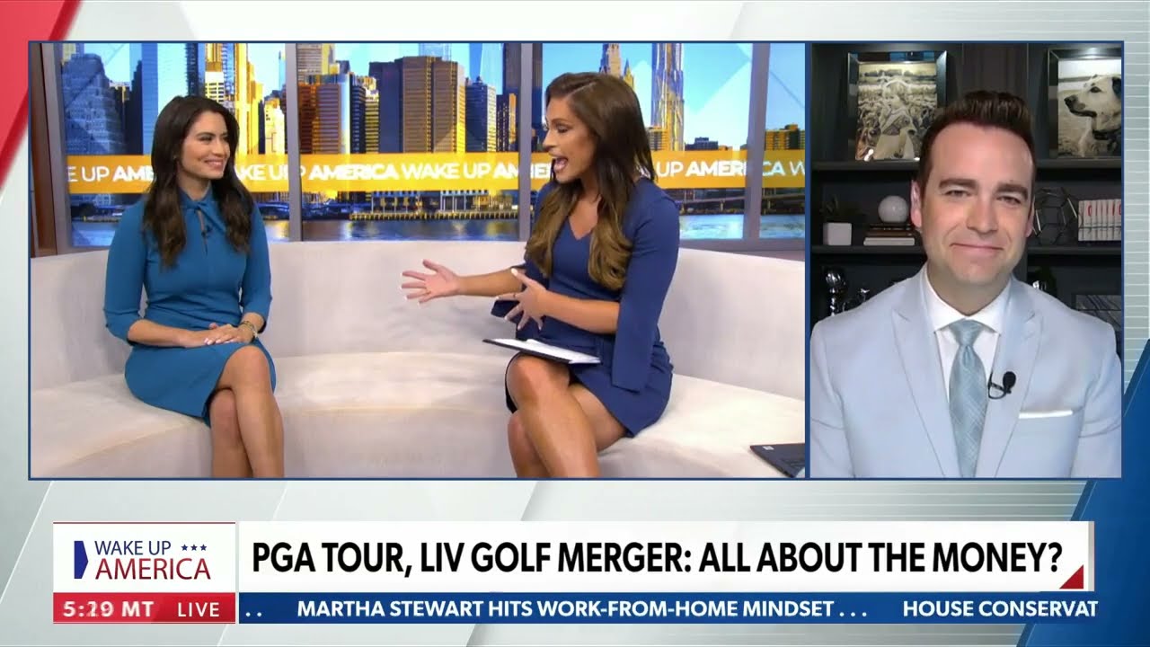 NewsmaxTV Wake Up America, Krysia Lenzo Talking PGA LIV Merger
