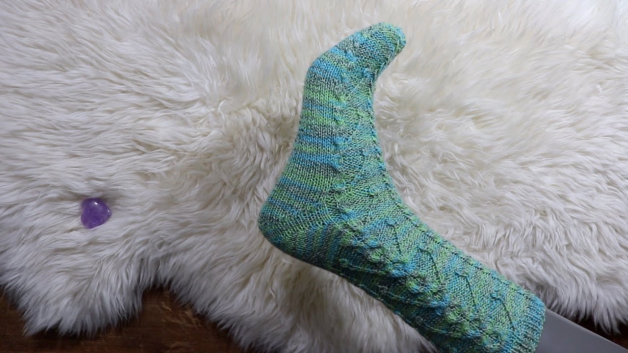 #Socken stricken offen, ohne Nadelspiel 