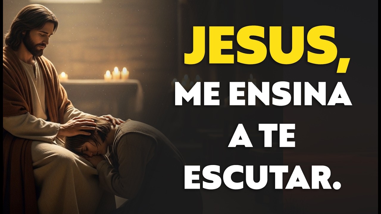 JESUS, me ensina a TE ESCUTAR. Oração para ENTREGAR as dores e OUVIR A VOZ de DEUS.