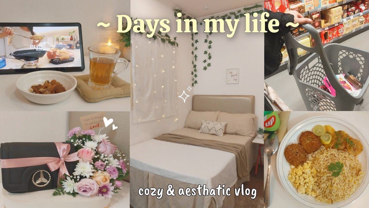 Daily vlog 🎀✨️ cozy room makeover being productive, grocery ,organizing| aesthetic vlog 