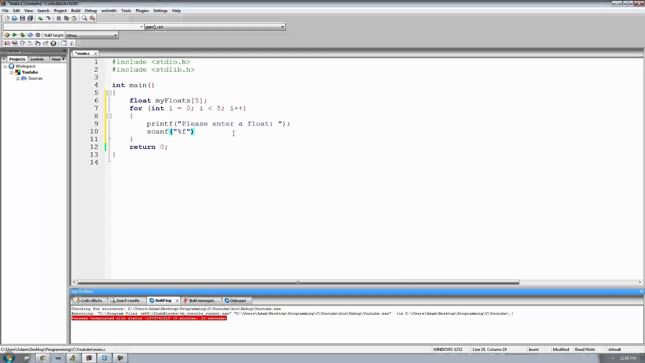 C Programming Tutorial 17, Arrays pt.2