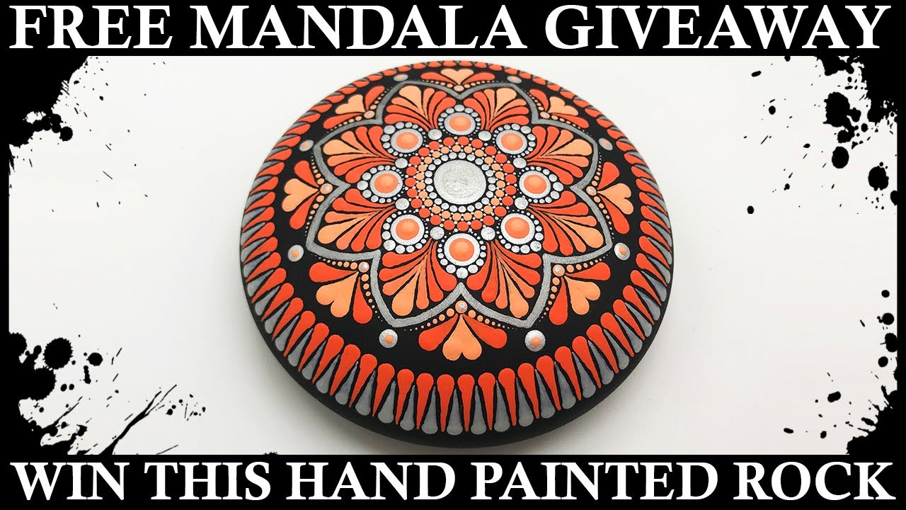Mandala Art Dot Painting - Free Giveaway - Mandalas Rocks  Stones Tutorial DYI 