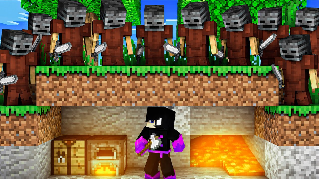 KXNRAD VS 10 ŁOWC&Oacute;W (MINECRAFT HITMAN)