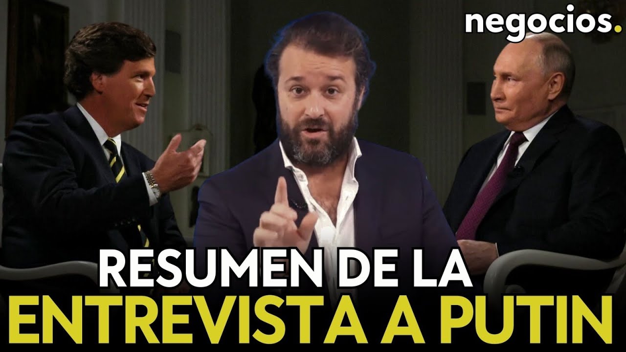 RESUMEN de la entrevista de Tucker Carlson a Vladimir Putin: estos han sido los puntos centrales