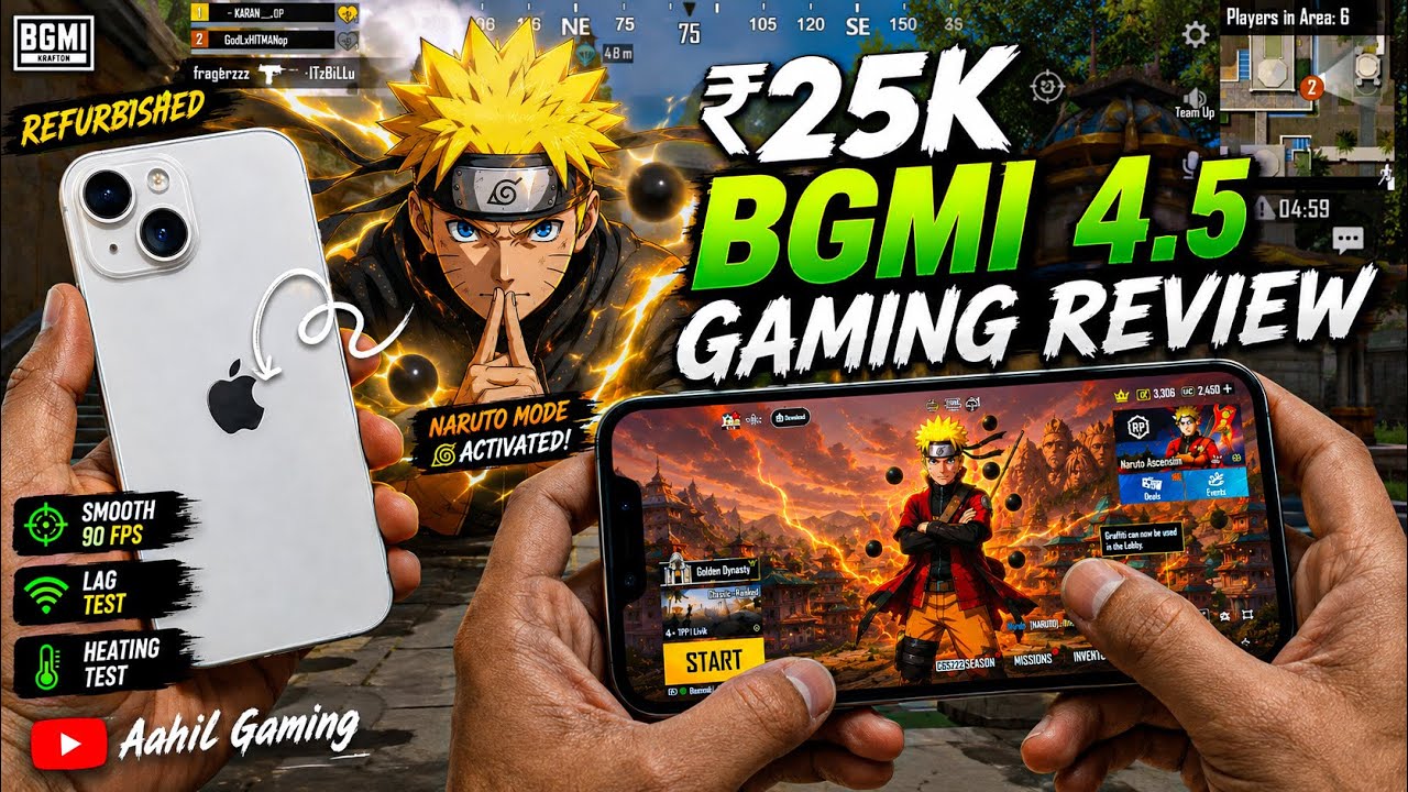 ₹25K Refurbished iPhone 14 🔥 BGMI 4.5 Update Gaming Review 2026 | FPS, Heating & Battery Test 2026