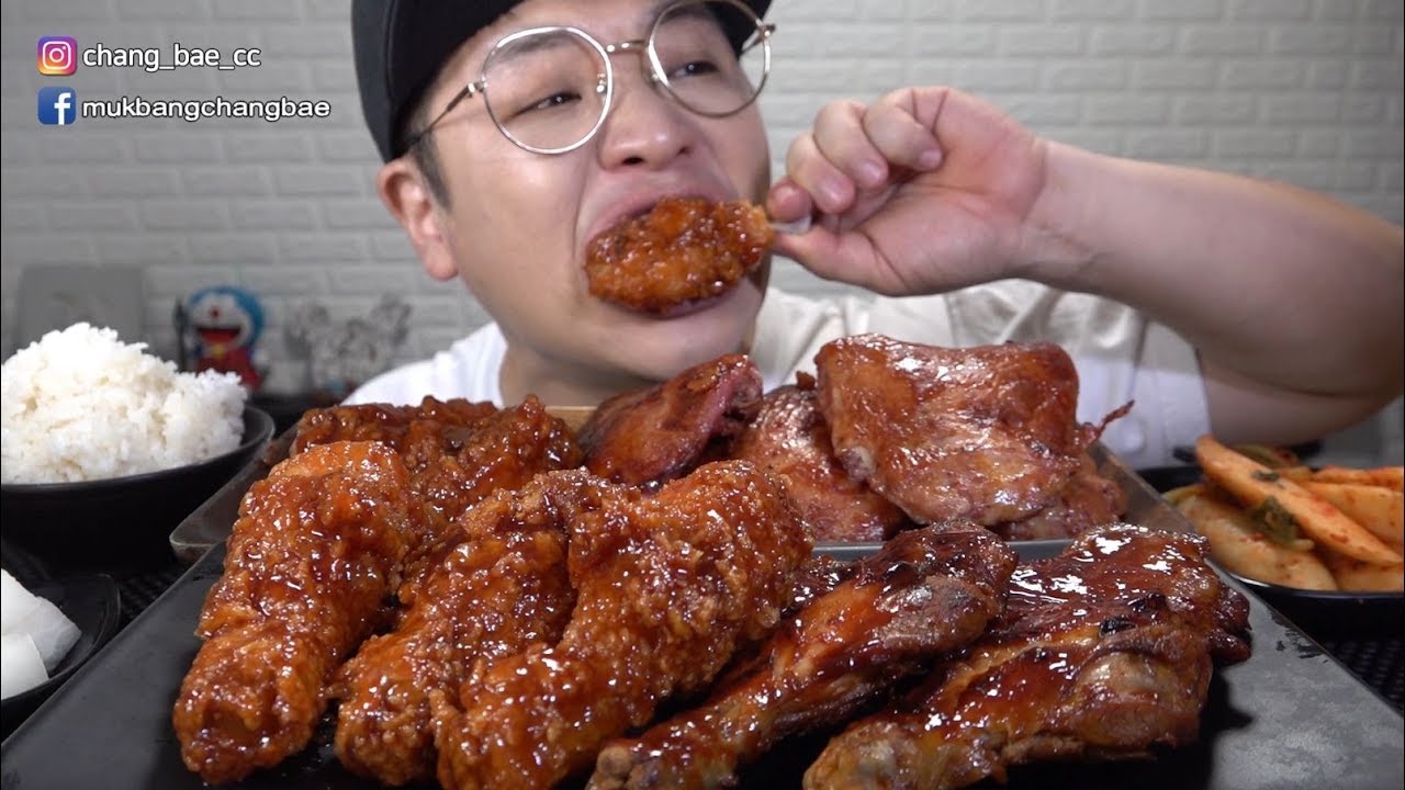 sub l 먹방창배tv 치킨이 먹고싶을때 BBQ 쫘악 맛있게 mukbang eatingshow koreanfood asmr realsound copy