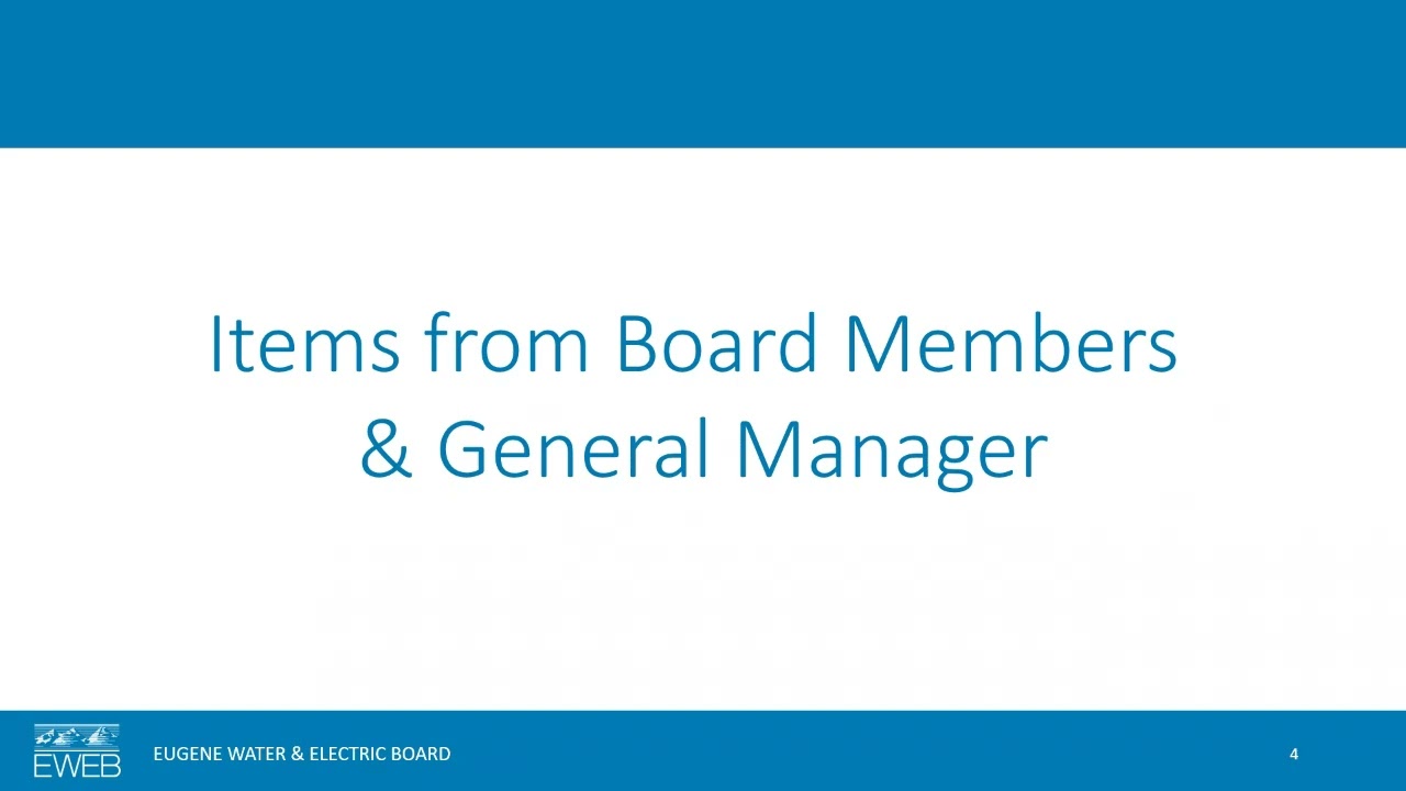 EWEB Commissioners Board Meeting: November 4, 2025