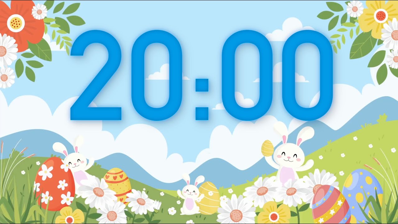 20 Minute Easter Timer (4K) 🌸 🐇