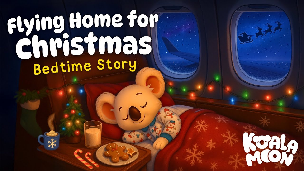 Flying Home for Christmas ✈️ 🎄 Festive Bedtime Story for Kids 😴 with Koko The Koala