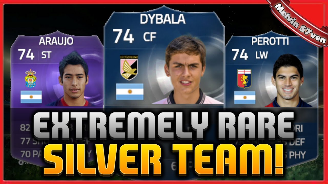 Fifa 15 EXTREMELY RARE SILVER SQUAD INCLUDING TOTS DYBALA TOTS PEROTTI AND HERO ARAUJO!