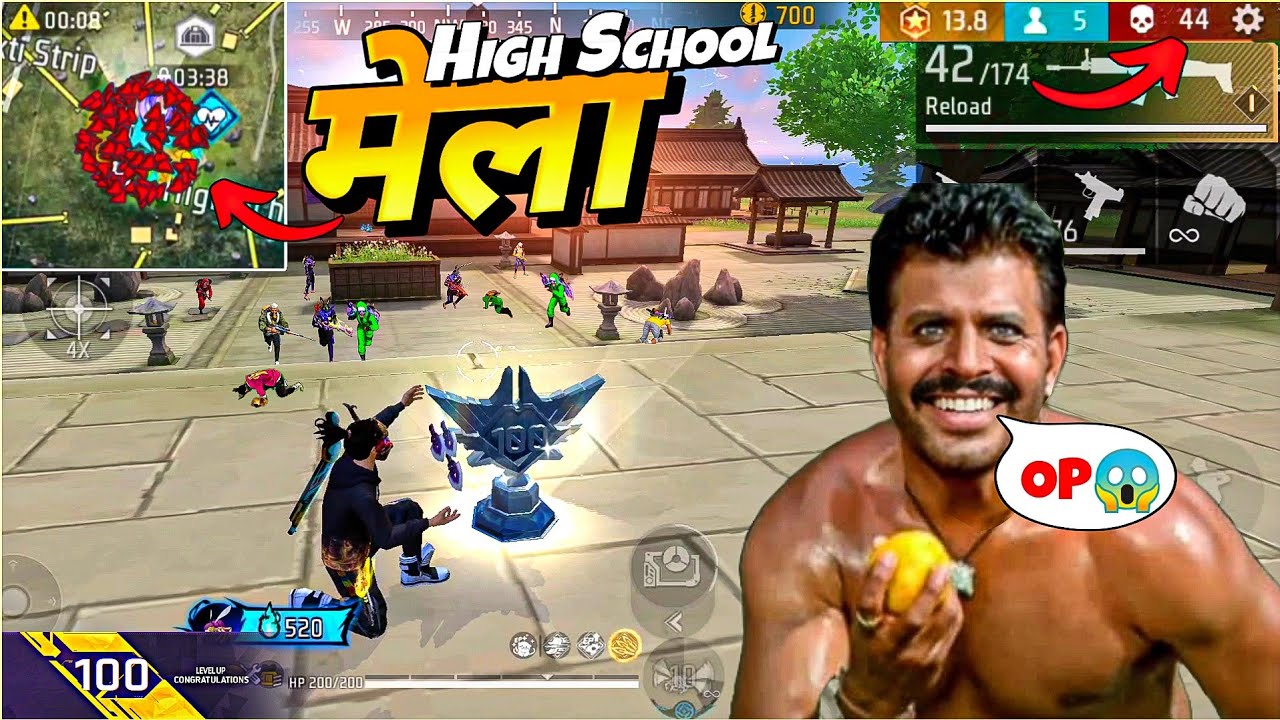 High School में मेला 😱 44 KILLS 🤯 Solo VS Squad GrandMaster Lobby OP Game 🔥 - Neel Gaming 