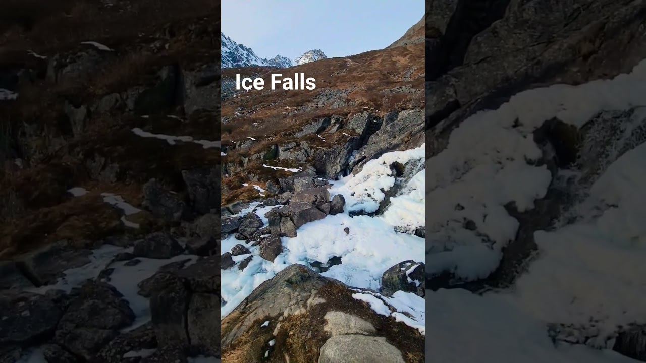 Ice Falls #alaska #nature #mountains #beautiful #travel #waterfall #alaskamountains #winter #icefall