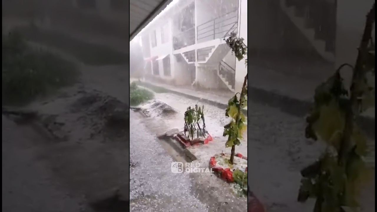 Enorme granizada en Morales 
