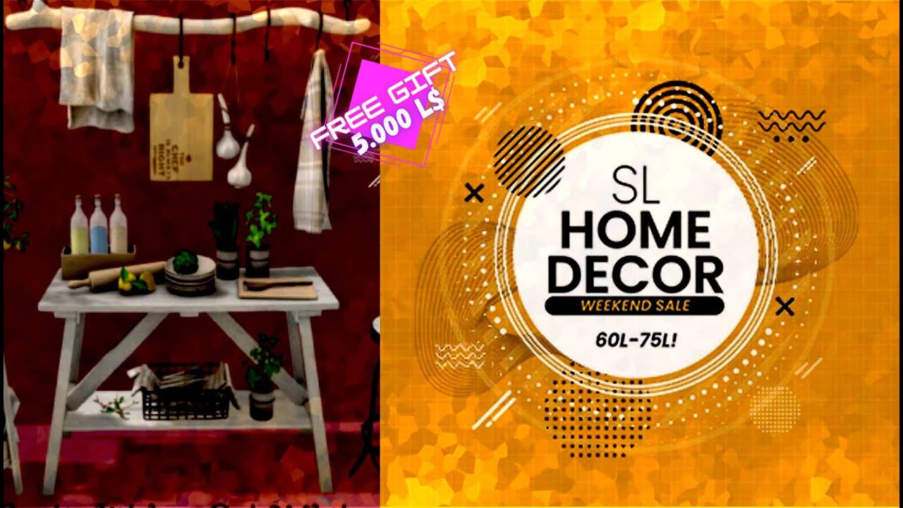 🟪 SL HOME DECOR WEEKEND SALE | Second life | Weekly Event | Free Gift 💝