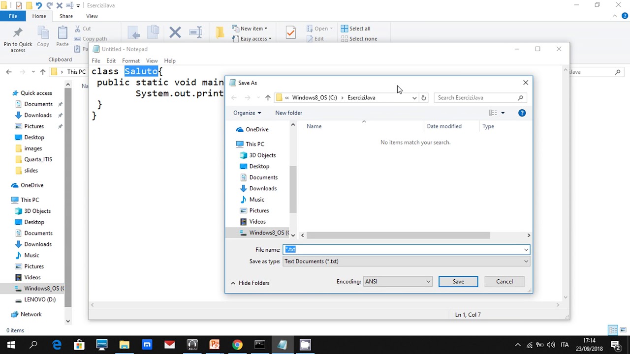 Il primo programma in Java