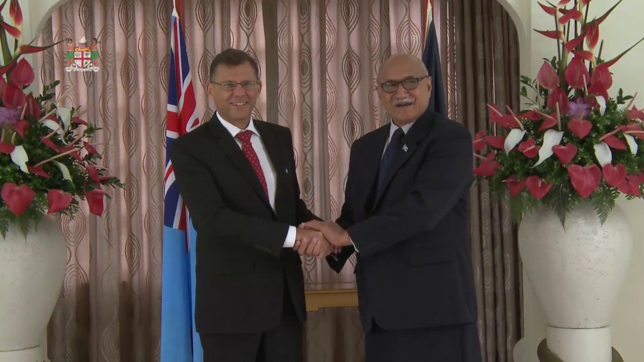 Fijian President receives Credential from the Ambassador of the State of Israel.