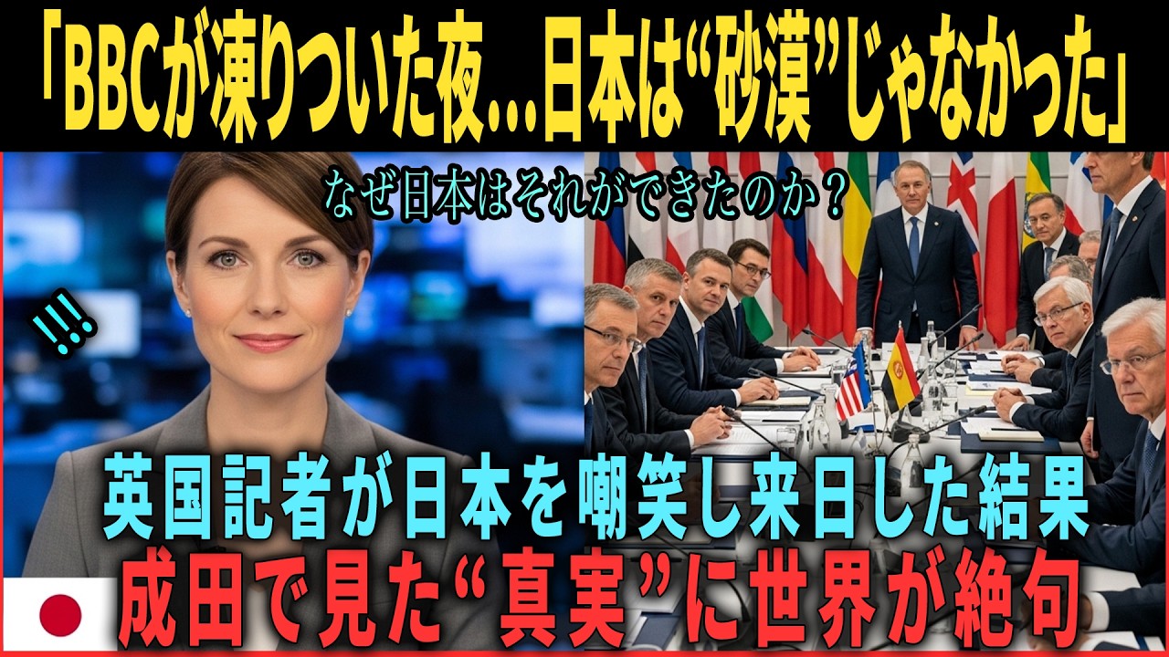 【海外の感動話】英国放送協会BBCが凍りついた夜。日本を「砂漠」と嘲笑した記者が、成田で見た「真実」に絶句。