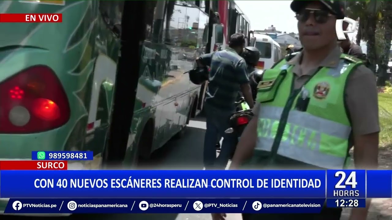 Con 40 nuevos escáneres: Policías realizan control de identidad en Surco
