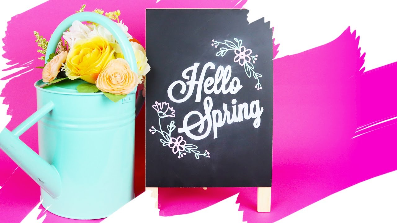 Chalkboard Art Tutorial For Beginners | Spring DIY & Decor Challenge
